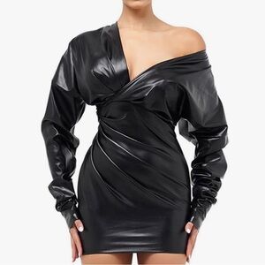 PU Leather Body Dress